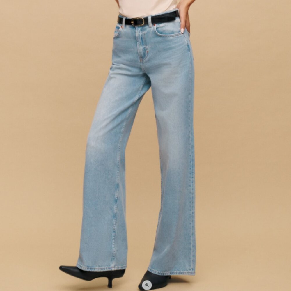 Reformation Cary High Rise Slouchy Wide Leg Jeans